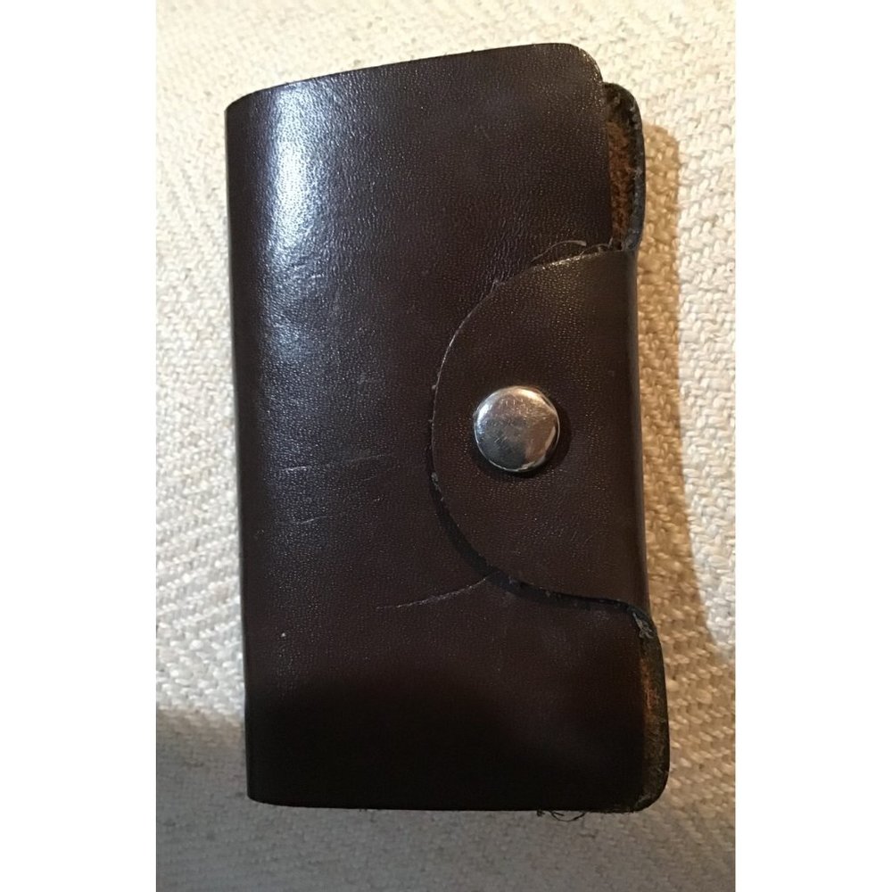 Leather Key Ring snap 4 keys holder fob made in Italy Vintage